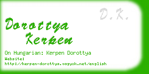 dorottya kerpen business card